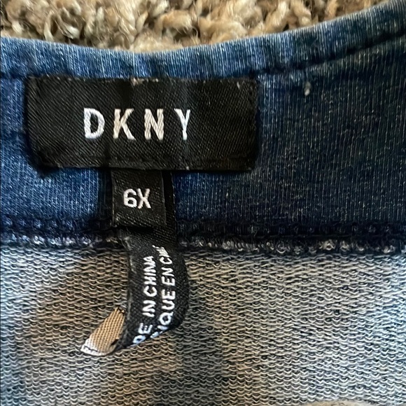 DKNY Blue Denim and Pink Tulle Girls Overalls - Picture 11 of 11